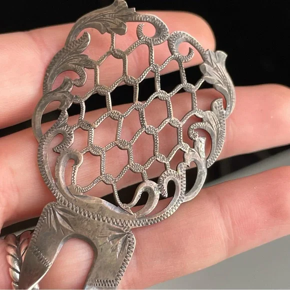 Sterling silver 1900’s Hair Comb Peinetta Accessory - Picture 12 of 16